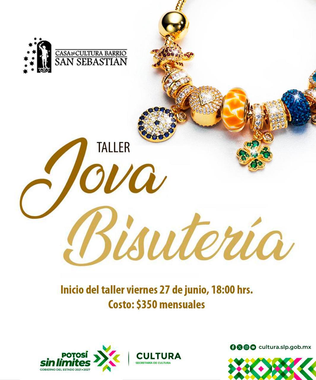 Casa de Cultura de San Sebastián te invita al taller de bisutería